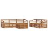 vidaXL Utend&oslash;rs sofa-sett 6 pcs Naturlig Solid akasietre