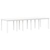 vidaXL Hage Spisegruppe 13 pcs Hvit Syntetisk rattan og Metall