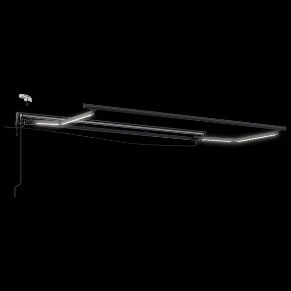vidaXL Elektrisk markisedukke med LED Antrasitt 2,5 x 2 m Aluminium