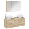vidaXL Baderomsinnredningssett 4 pcs Sonoma eik