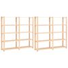vidaXL Lagringshyller 5 etasjer 2 stk 170x38x170 heltre furu 500kg