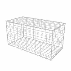 vidaXL Gabionkurv galvanisert st&aring;l 100x50x50 cm