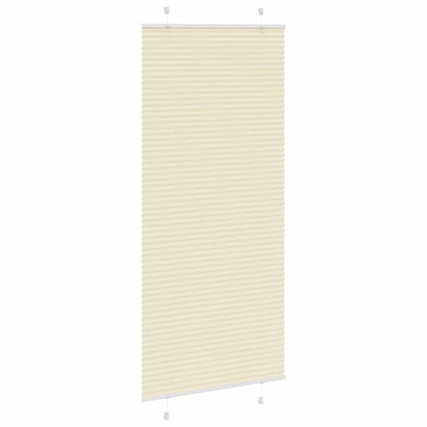 vidaXL pliss&eacute;gardin krem 95x200 cm Stoff Bredde 94,4 cm Polyester