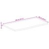 vidaXL Bordplate 120x60x2,5 cm naturlig kant grovt heltre mangotre