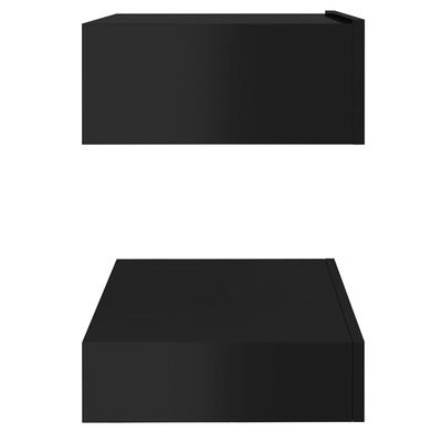 vidaXL Nattbord 2 stk høyglans svart 60x35 cm sponplate