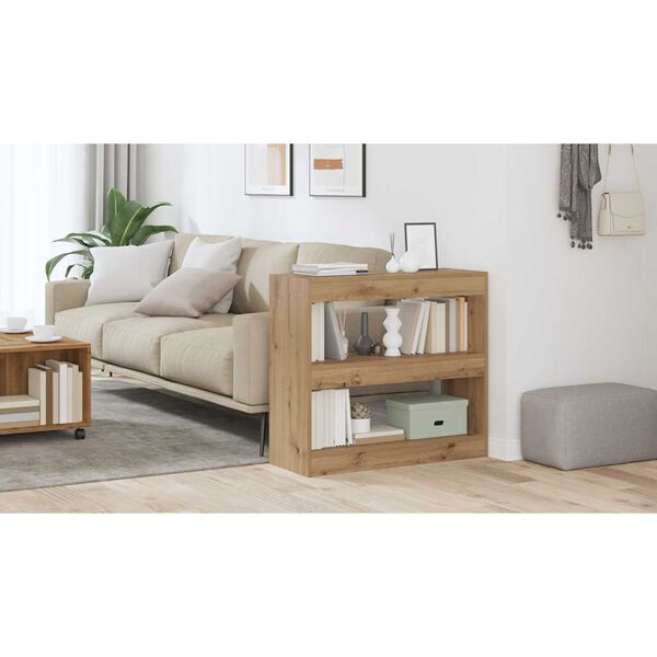 vidaXL Bokhylle/romdeler artisan eik 80x30x72 cm