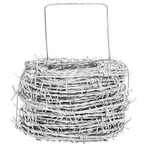 vidaXL Piggtr&aring;d s&oslash;lv 50 m Varmgalvanisert st&aring;l