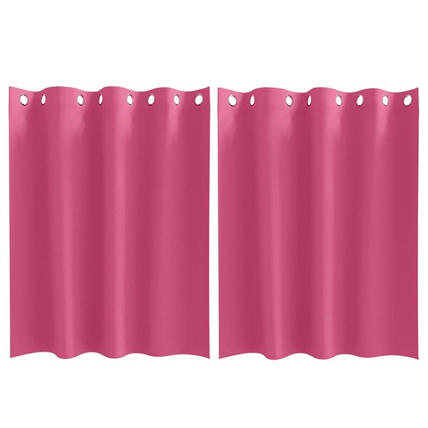 vidaXL M&oslash;rkleggende Gardiner med Ringer 2 pcs Lys Rosa 140 x 140 cm