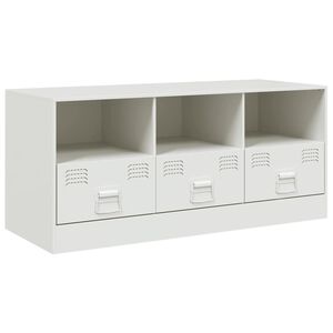 vidaXL TV-benk hvit 99x39x44 cm st&aring;l