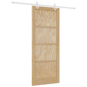 vidaXL Skyved&oslash;r Naturlig og Hvit 86 x 211 cm Heltre furu
