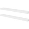 vidaXL Flytende vegghyller 2 stk MDF bok/DVD-oppbevaring hvit