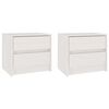 vidaXL Nattbord 2 stk hvit40x30,5x35,5 cm heltre furu