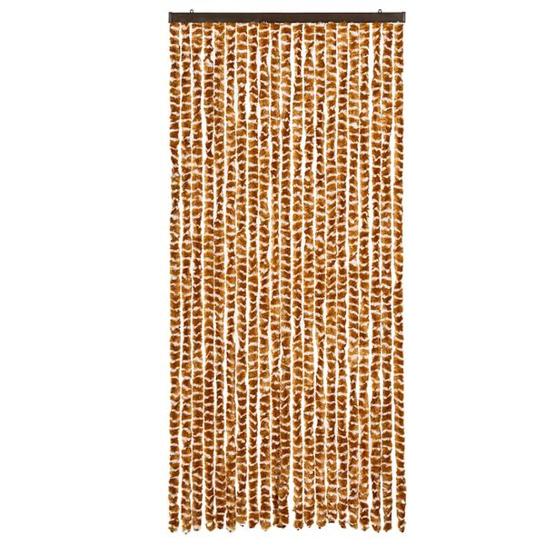 vidaXL Fluegardin oker og hvit 90x200 cm chenille