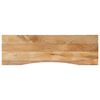 vidaXL Skrivebordsplate med kurve 160x50x2,5 cm heltre grovt mangotre