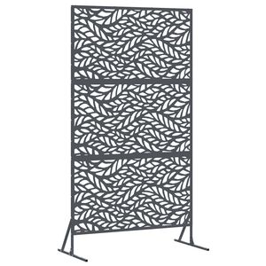 vidaXL Personvernsvegg 100 x 50 x 180 cm St&aring;l Antrasitt
