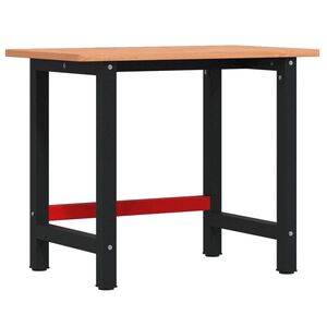 vidaXL Arbeidsbenk 100x60x81,5 cm heltre b&oslash;k rektangul&aelig;r