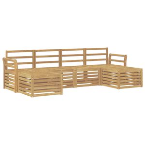 vidaXL Utend&oslash;rs sofa-sett 6 pcs Hvit 253 x 122,5 x 73 cm
