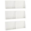 vidaXL St&oslash;ttemur 6 stk. 60 x 12 x 40 cm St&aring;l Hvit