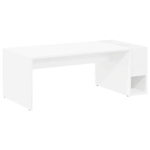 vidaXL Kaffebord Hvit 101,5 x 50 x 37 cm Konstruert tre