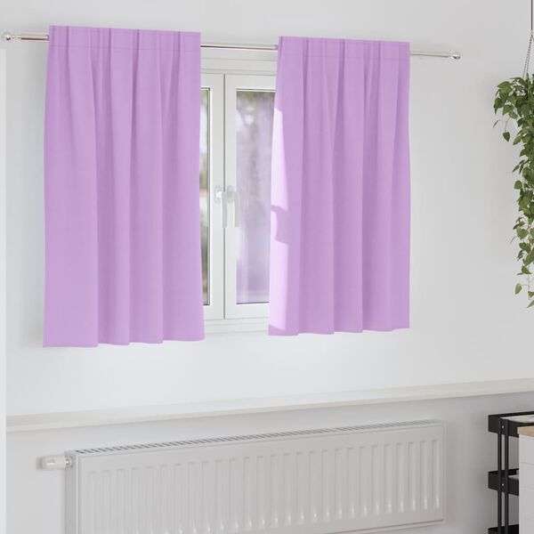 vidaXL M&oslash;rkleggende Gardiner med Ringer 2 pcs Lilla 140 x 140 cm