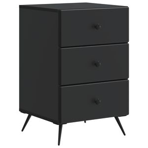 vidaXL Nattbordskap med skuff Svart 43 x 41 x 66,5 cm Konstruert tre