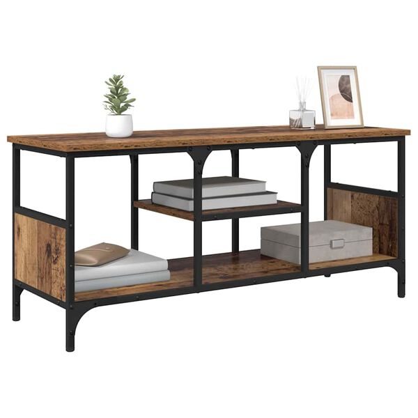 vidaXL TV-skap Gamle tre 100 x 35 x 45 cm Ingeni&oslash;rtre og jern