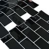 vidaXL Subway-flis 10 pcs Svart 30,5 x 30,5 cm Polyuretan og PET