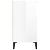 vidaXL Skjenk høyglans hvit 60x35x70 cm konstruert tre