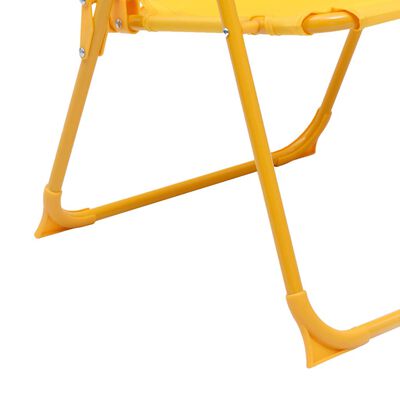 vidaXL Hagegruppe til barn med parasoll 3 deler gul