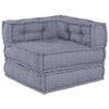 vidaXL Modulsofa 2 pcs Grå 140 x 70 x 56 cm stoff