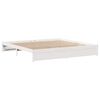 vidaXL Sengeramme med madrass hvit 200x200 cm heltre furu
