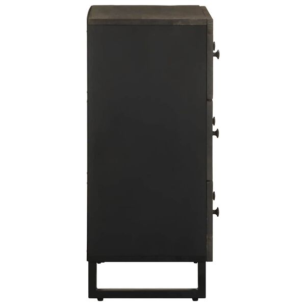 vidaXL Skjenk svart 60x33x75 cm heltre mango