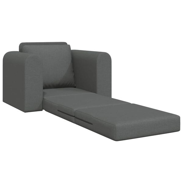 vidaXL Sammenleggbar Sofa seng M&oslash;rkegr&aring; 98 x 71 x 83 cm stoff