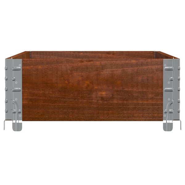 vidaXL Pallekarmer brun 100x50 cm heltre furu
