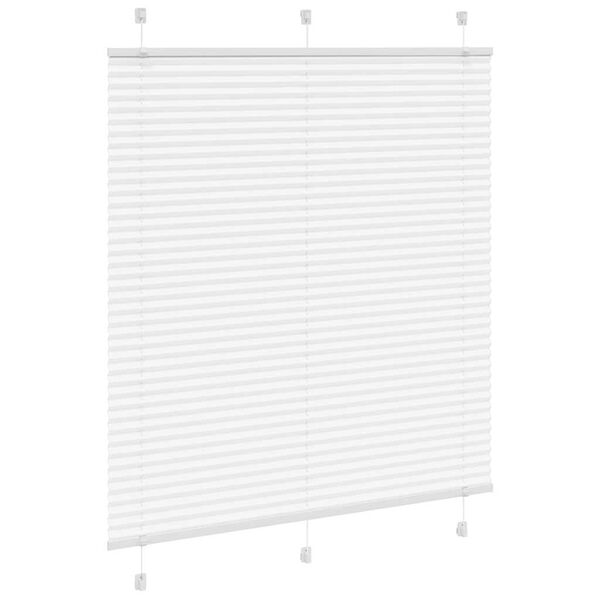 vidaXL plisségardin Hvit 115x100 cm Stoff Bredde 114,4 cm Polyester