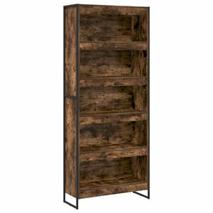 vidaXL Bokskap 80 x 30 x 189,5 cm Konstruert tre R&oslash;yk Eik