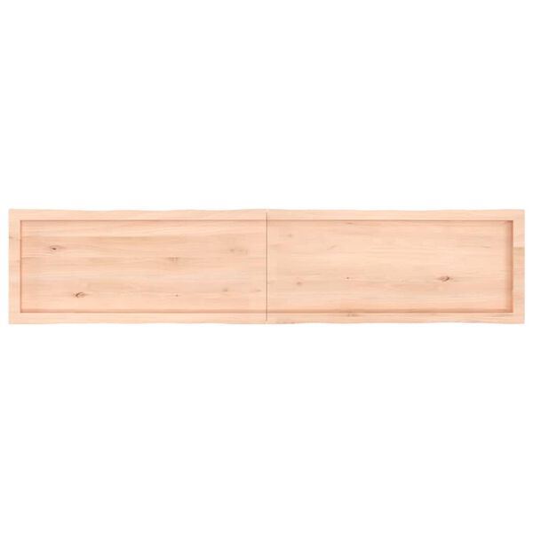 vidaXL Bordplate 180x40x(2-6) cm ubehandlet heltre eik naturlig kant