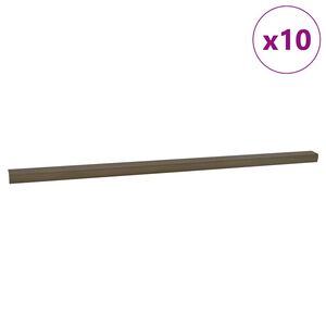 vidaXL Trappeneser 10 pcs Brun 67 cm Aluminium