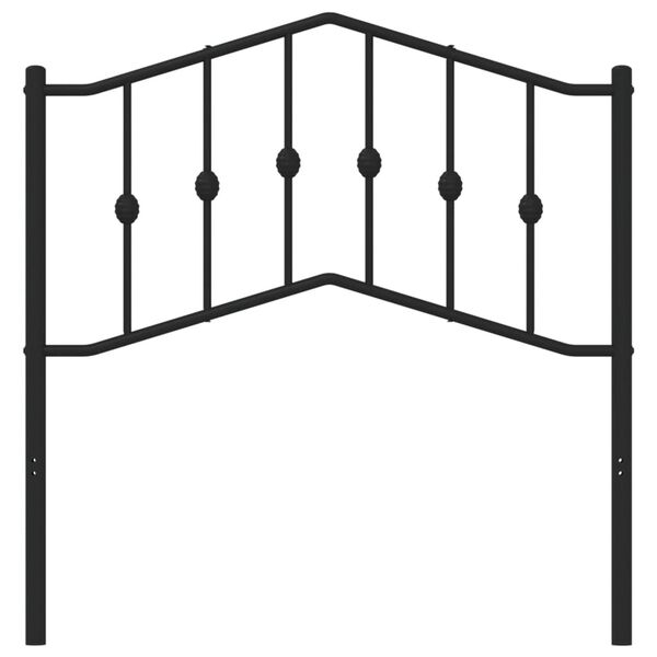 vidaXL Sengegavl i metall svart 90 cm