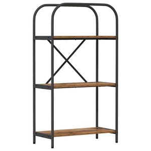 vidaXL Bokhylle 3 niv&aring;er 60 x 30 x 109 cm Konstruert tre Gammelt tre