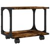 vidaXL Skriverbord 2 hyller r&oslash;kt eik 41x28x33,5 cm konstruert tre