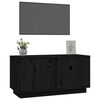 vidaXL TV-benk svart 80x35x40,5 cm heltre furu