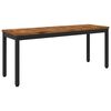 vidaXL Hagebenk 108,5 x 35 x 45 cm Solid akasietre Naturlig og svart