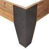 vidaXL Sengeramme med b&oslash;rstet finish heltre akasie 160x200 cm