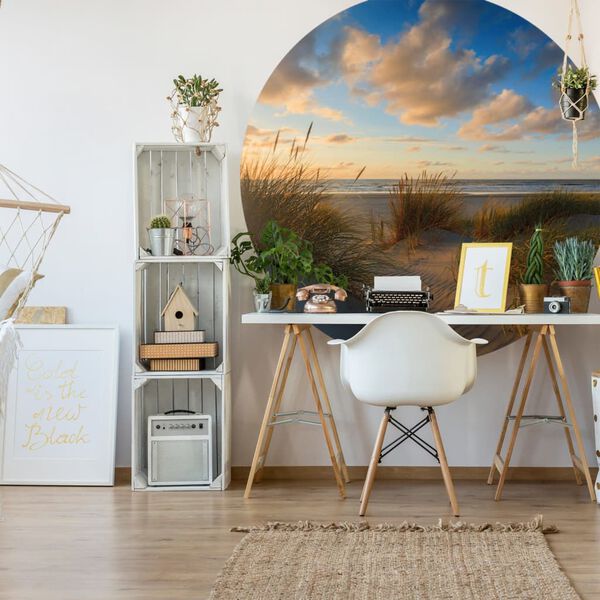 WallArt Tapetsirkel Beachlife 142,5 cm