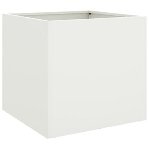 vidaXL Plantekasse hvit 42x40x39 cm st&aring;l