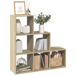 vidaXL Romdeler bokhylle&nbsp;3 lag sonoma eik 99x29x99 cm konstruert tre