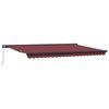 vidaXL Automatisk uttrekkbar markise med LED burgunder 300x250 cm