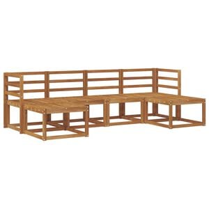 vidaXL Utend&oslash;rs sofa-sett 6 pcs Naturlig Solid akasietre