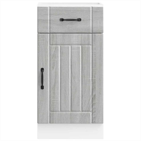 vidaXL Kj&oslash;kken underskap Lucca gr&aring; sonoma konstruert tre